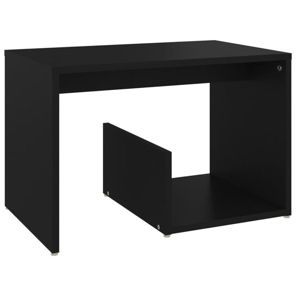 Vidaxl Príručný stolík, čierny 59x36x38 cm, kompozitné drevo